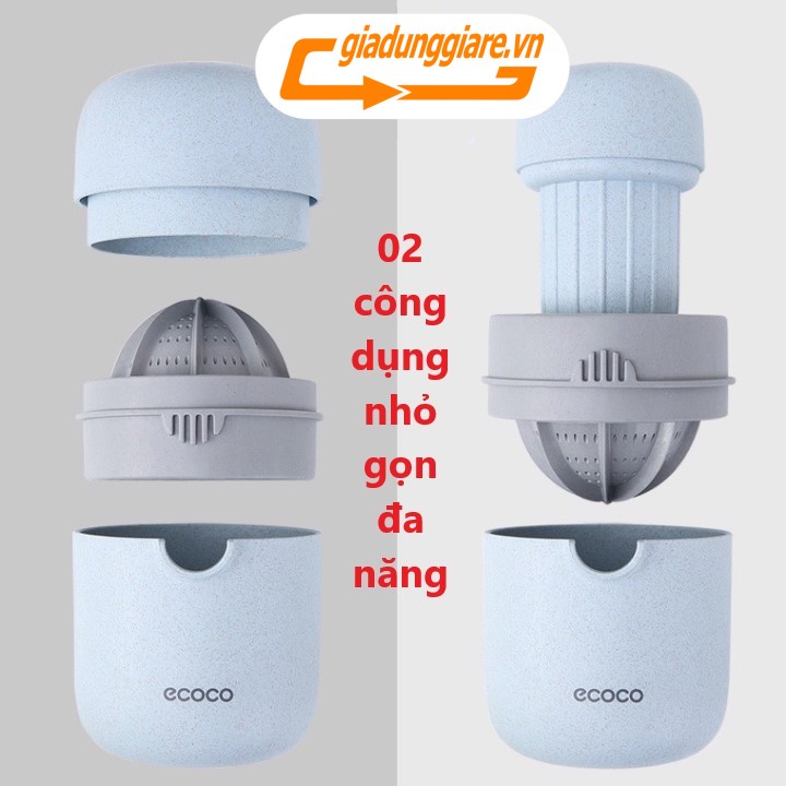 Dụng cụ VẮT cam kiêm ÉP hoa quả trái cây 2in1 tiện lợi chất liệu nhựa LÚA MẠCH an toàn