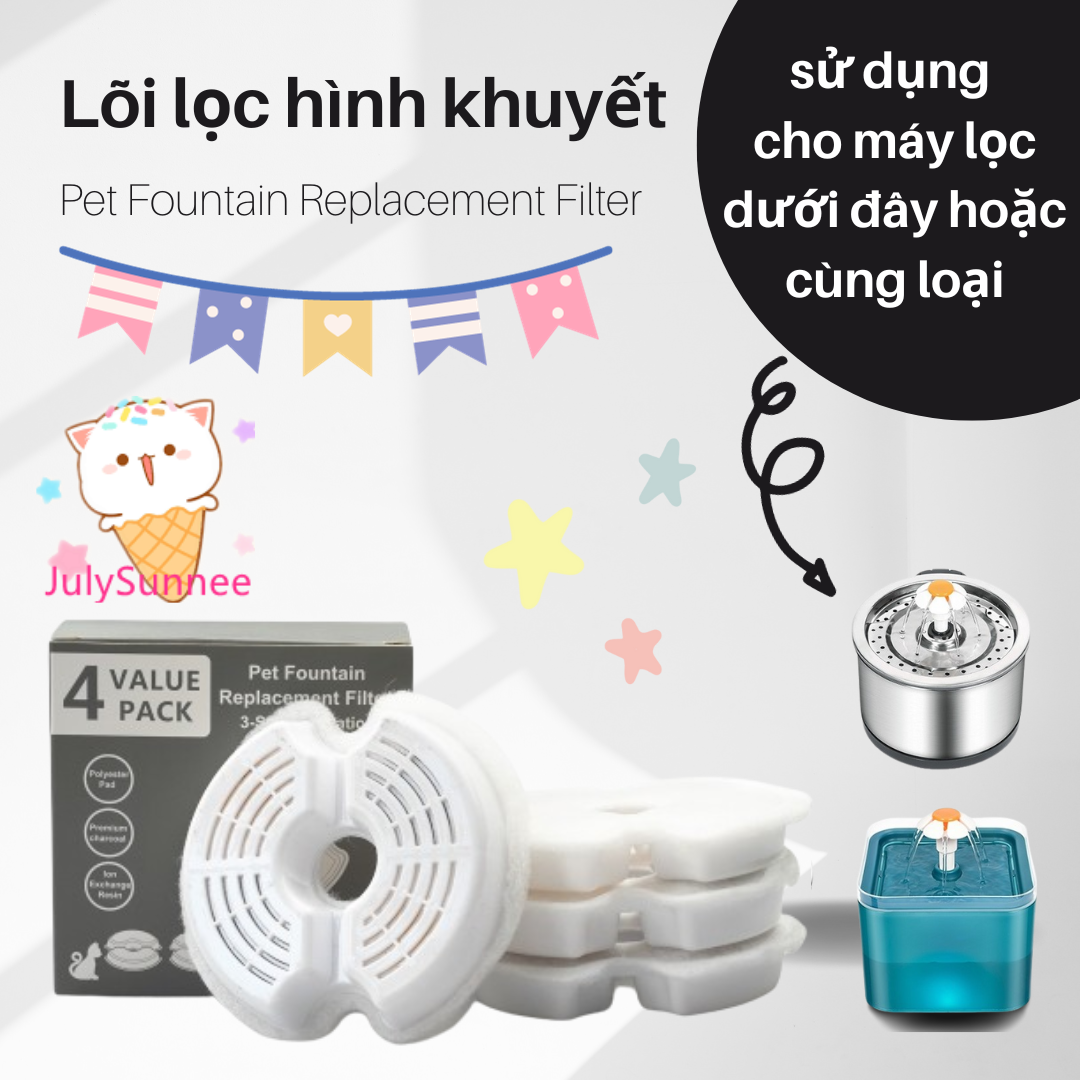 Lõi lọc dành cho máy lọc nước / đài phun nước dành cho thú cưng