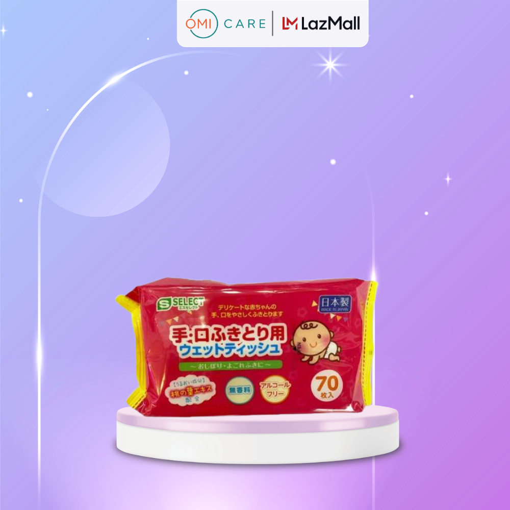 Khăn Ướt Lau Tay Và Miệng Cho Bé S Select Nhật Bản (70 Miếng)