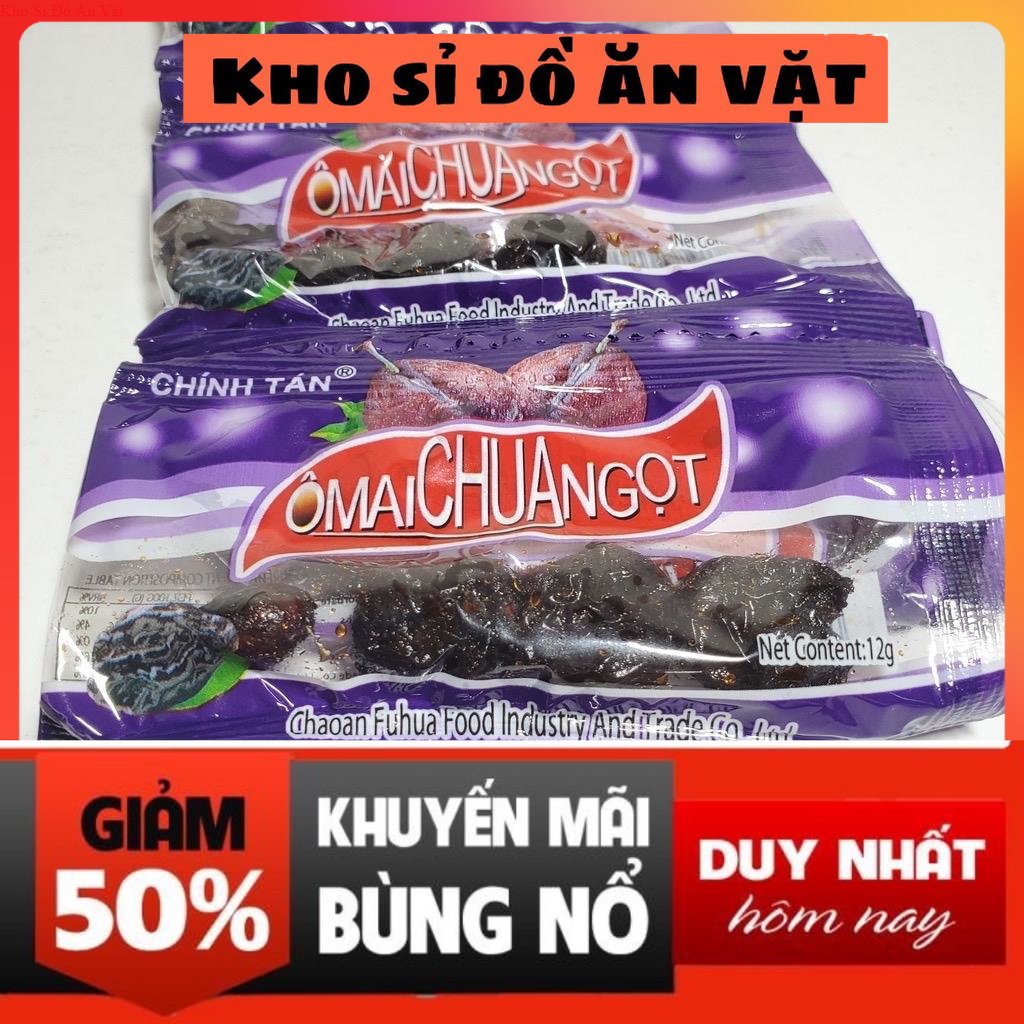 Bịch 60 gói ô mai táo chua ngọt - đồ ăn vặt cổng trường