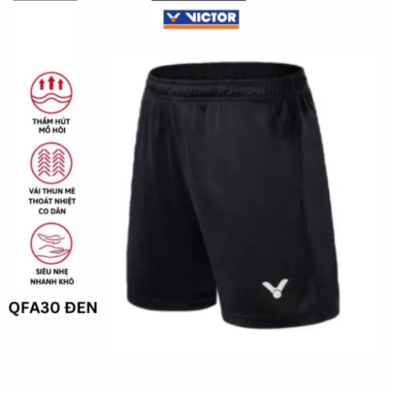Quần cầu lông Victor QFA30 Đen chuyên nghiệp mới nhất sử dụng tập luyệnvà
