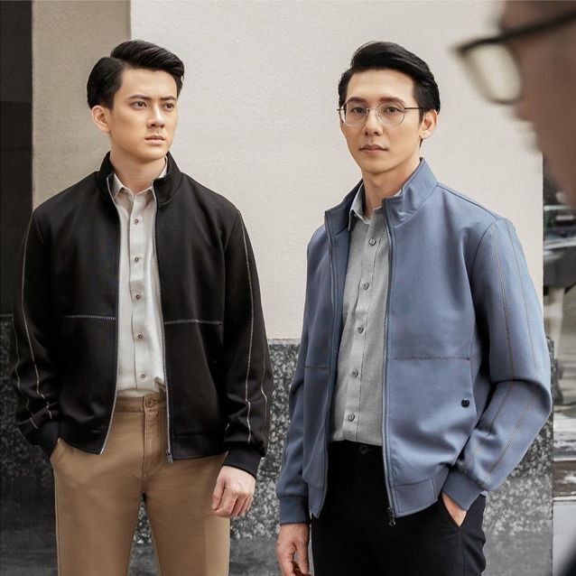 OWEN - Áo khoác NỈ nam 2 lớp màu XÁM màu Đen