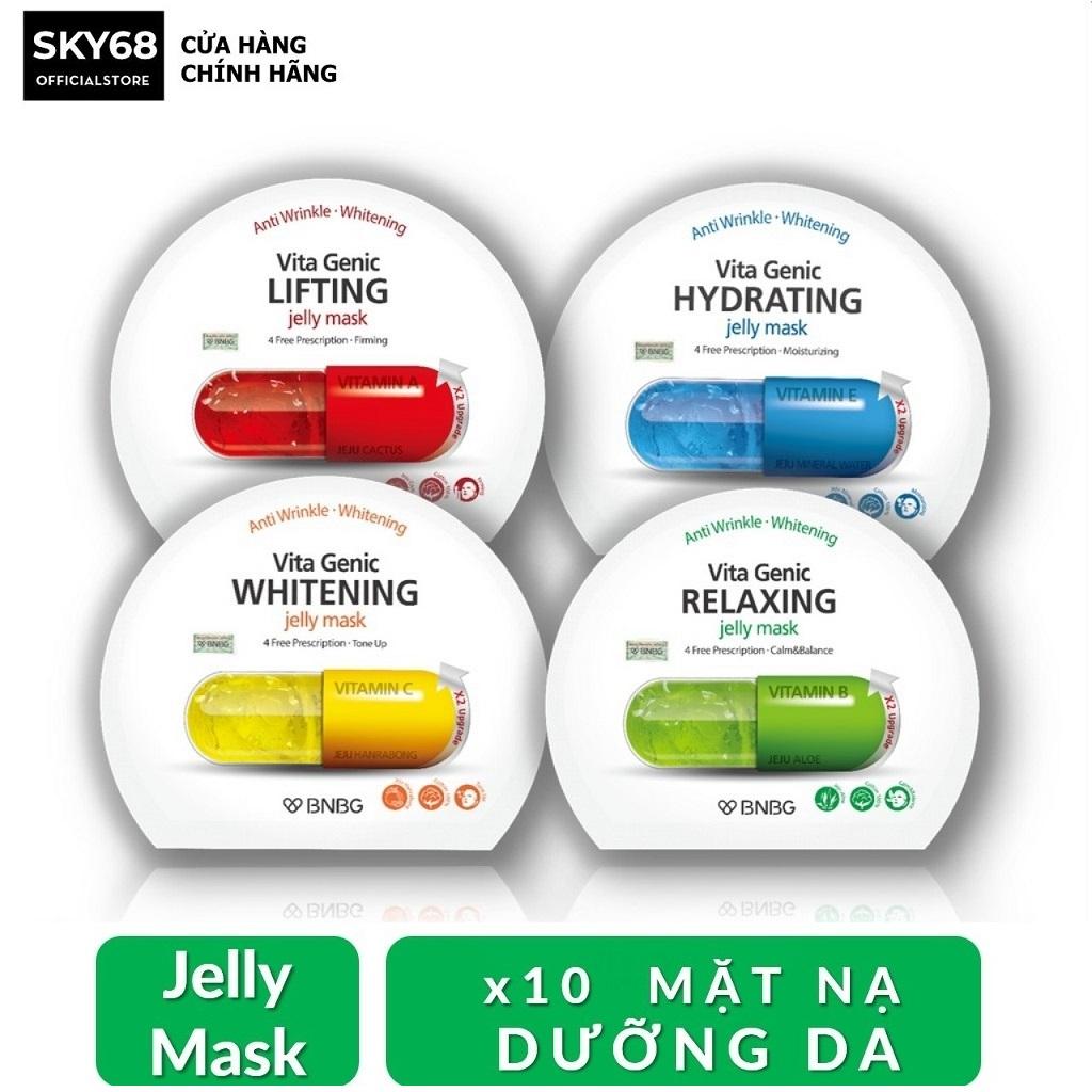   BẢN VIỆT  Combo Mix 10 Mặt nạ giấy BNBG Vita Genic Jelly Mask 30ml x10  Lifting Whitening Relaxing Hydrating  