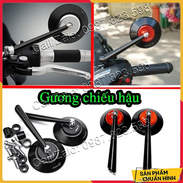 Kính Chiếu Hậu Xe Máy Rizoma tròn hàng cao cấp LE1