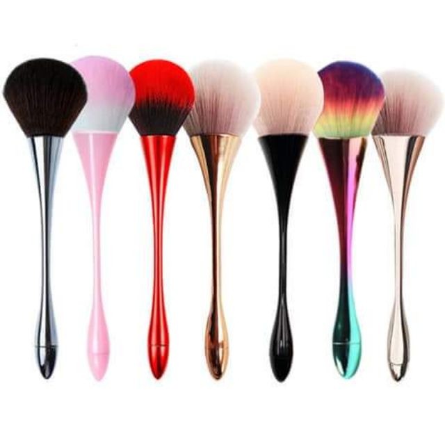 Chổi phủi bụi móng ,cọ phủi bụi đầu tròn,cán dài ,lông mịn ,phụ kiện nail xinh