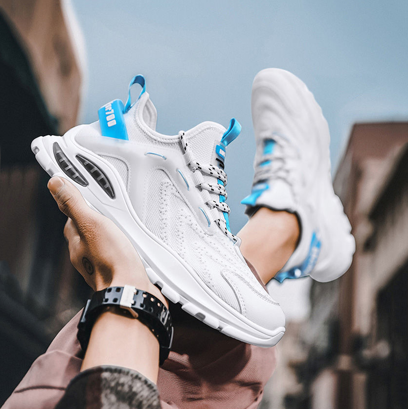 Giày thể thao nam mendo - giày sneaker màu trắng - xanh - đen, giày chạy bộ thể thao phiên bản hàn quốc - g5065