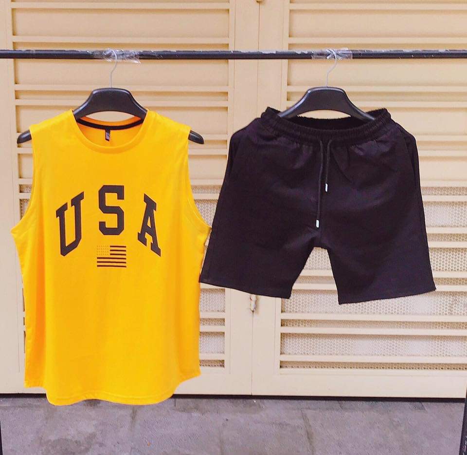 [HCM](FREESHIP TOÀN QUỐC) Đồ bộ thun sát nách nam, set ba lỗ USA thể thao nam, Set ba lỗ tập gym nam thời trang