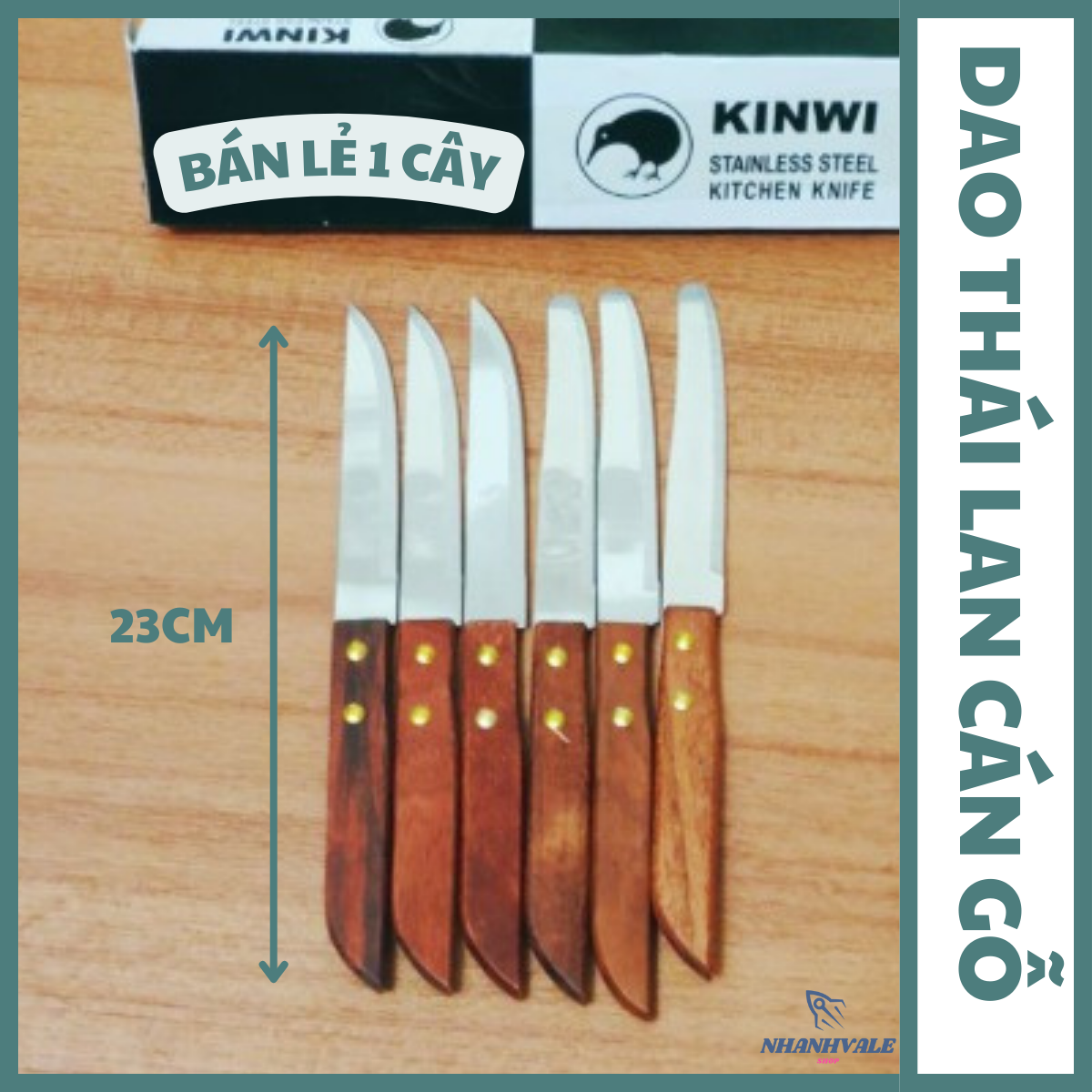 Dao thái lan gọt trái cây kinwi cán gỗ
