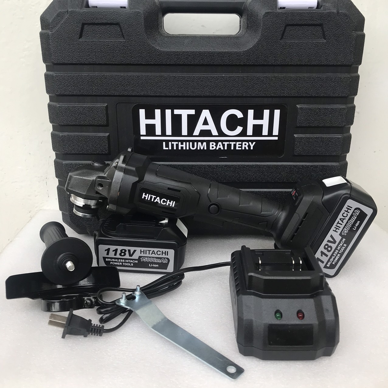 Máy mài pin hitach 118vf không chổi than - tặng đá mài đá cắt - máy cắt cầm tay - pin 10 cell - lõi đồng