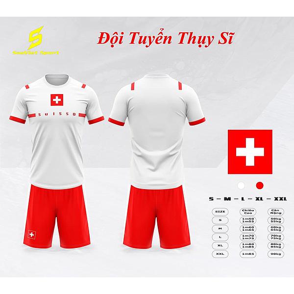 Bộ quần áo bóng đá đội tuyển thụy sĩ world cup 2022, switzerland world cup 2022