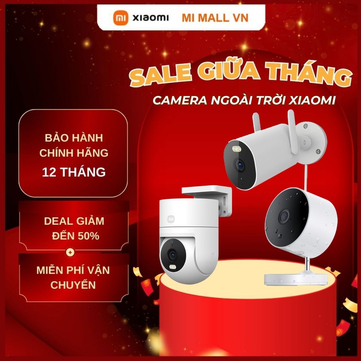Camera Ngoài Trời Xiaomi Outdoor Camera CW300 2.5K , AW300 2K , AW200 Full HD (Bản quốc tế - Bảo hành 12 tháng)