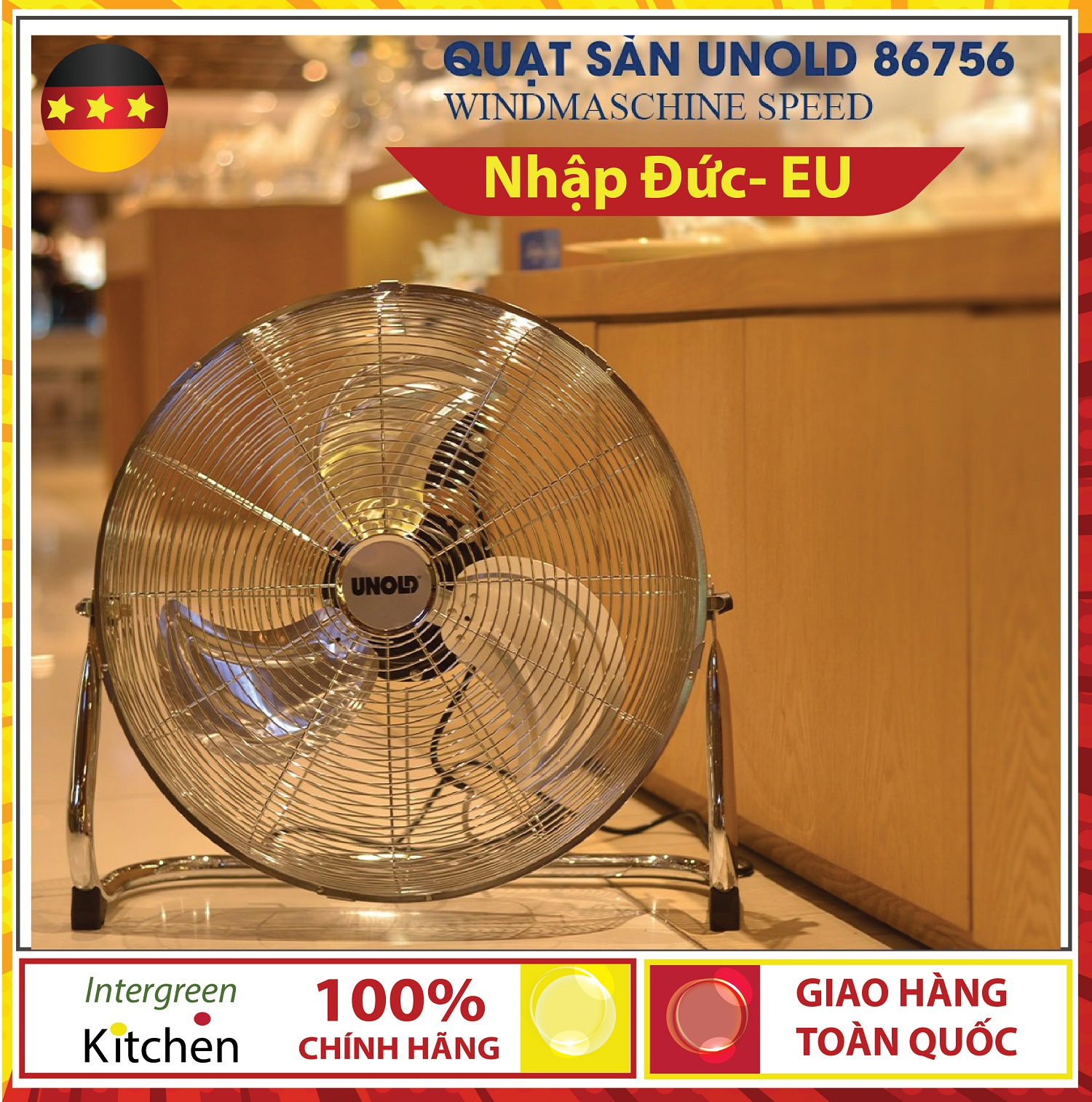 Quạt sàn unold - Hàng Đức, gọn hơn quạt cây, mát hơn quạt điện thông thường, em du không gây ồn