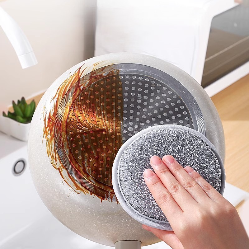 Miếng bọt biển cọ rửa xoong nồi chống xước bề mặt - Miếng Bọt Biển Rửa Chén Bát 3 Lớp
