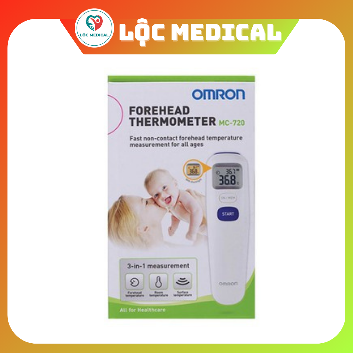 Nhiệt kế đo trán omron mc-720
