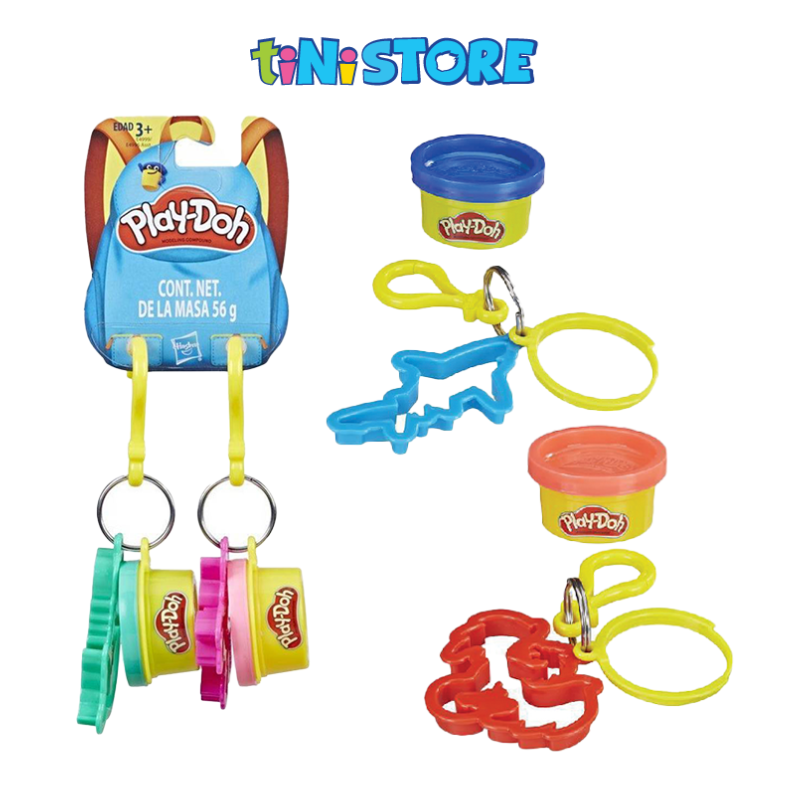 Đồ chơi Hasbro hộp đất nặn móc khóa khủng long và cá mập Play Doh E5000