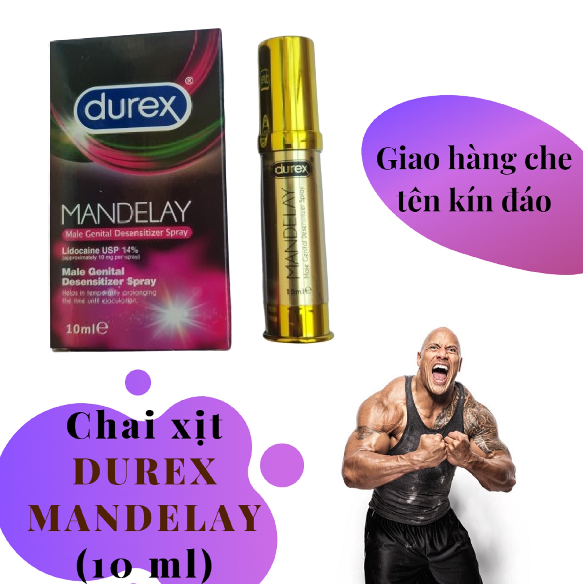 Chai xịt DUREX MANDELAY cao cấp nam (chai 10 ml) - hàng chính hãng