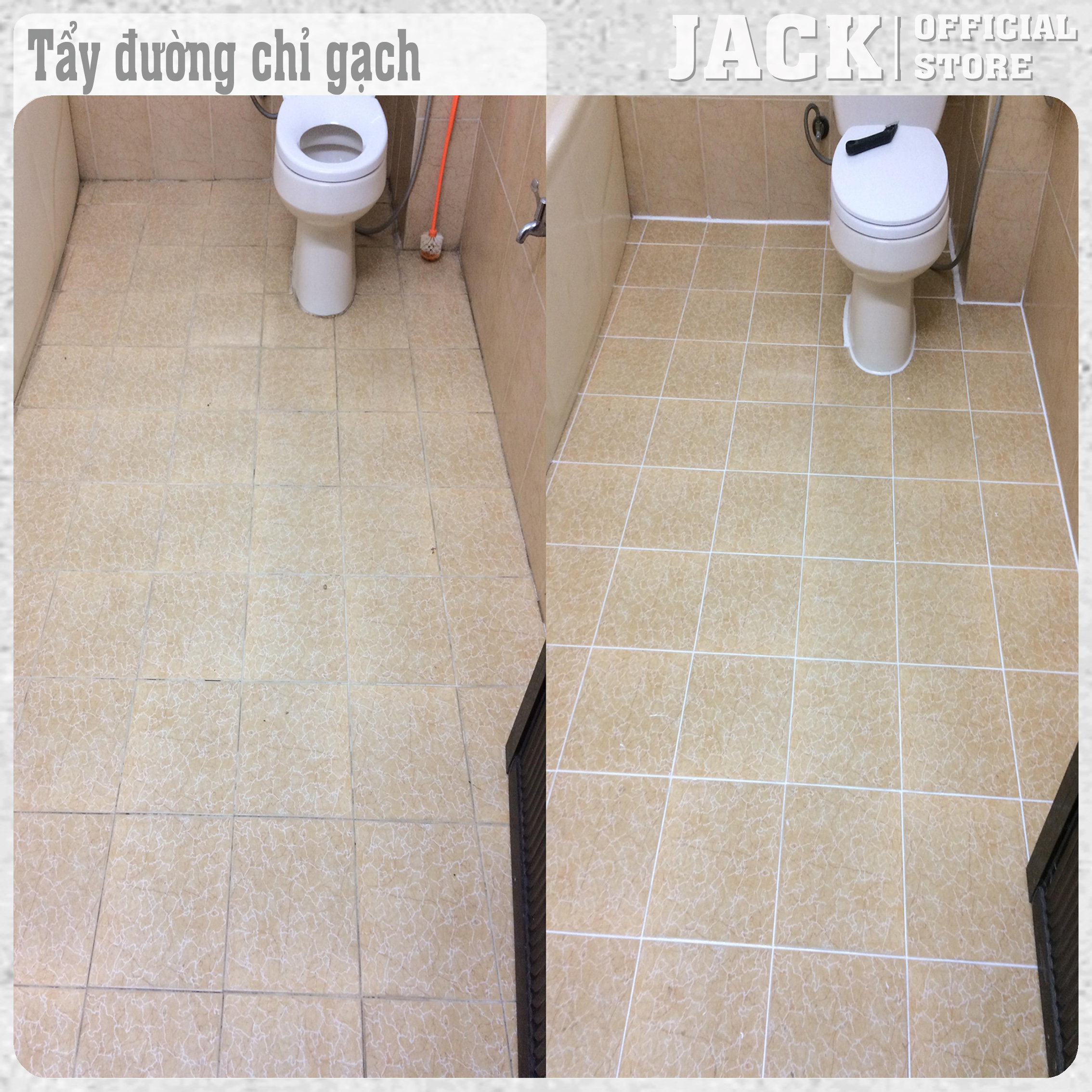 Tẩy Ron Gạch, Tẩy Trắng Gạch Cũ Thành Gạch Mới, Tẩy Rong Rêu, Tẩy Xi Măng Siêu Sạch Jack 1200ml