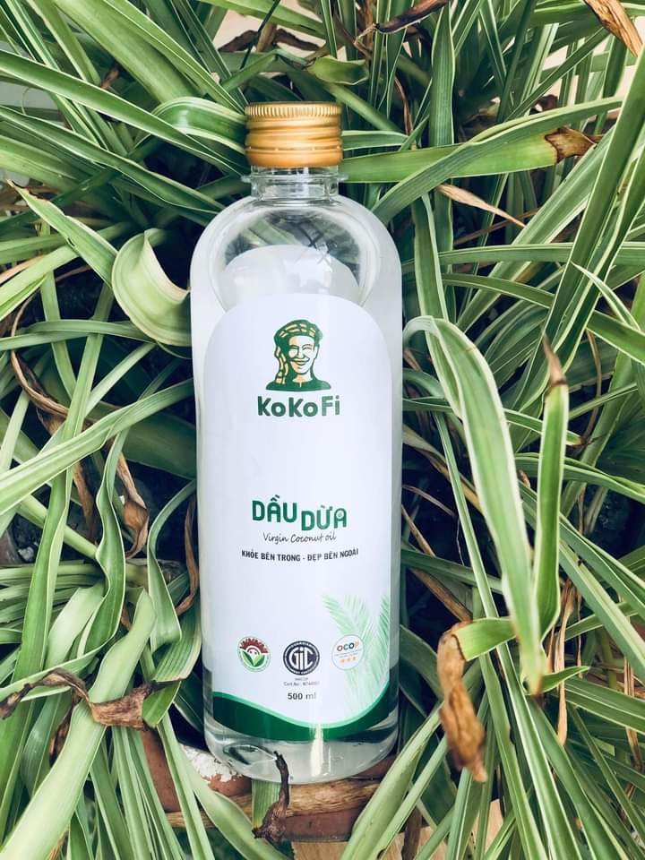 Dầu Dừa nguyên chất 500ml_KoKoFi Phương Huỳnh Trà Vinh