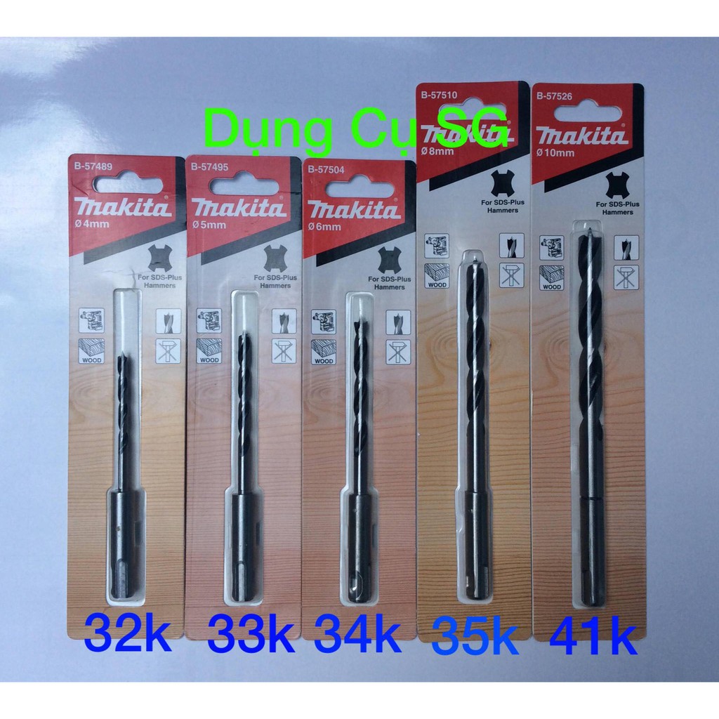 Bộ Mũi Khoan Gỗ Chân Gài SDS-Plus