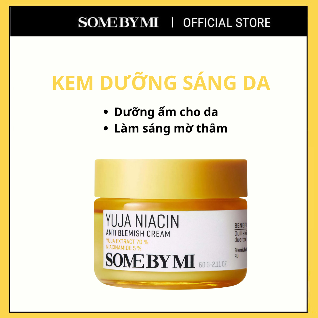  Kem dưỡng chiết xuất quả Yuja Some By Mi Yuja Niacin Anti Blemish Cream 60g dưỡng sáng và làm đều màu da 