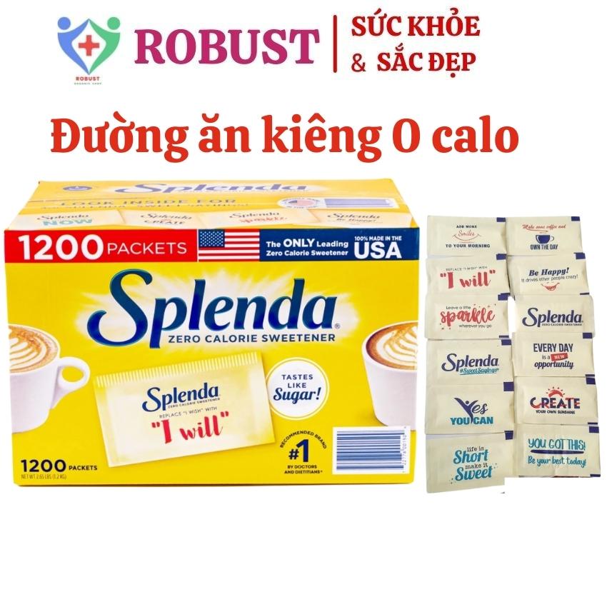 [Hoàn Tiền 10%] [HCM] Đường Ăn Kiêng Splenda của mỹ Đường nấu ăn 0 calo không làm tăng đường huyết phù hợp cho người tiểu đường người có nhu cầu giảm cân Hộp 1200 gói có tách lẻ 50 gói - 100 gói Robust
