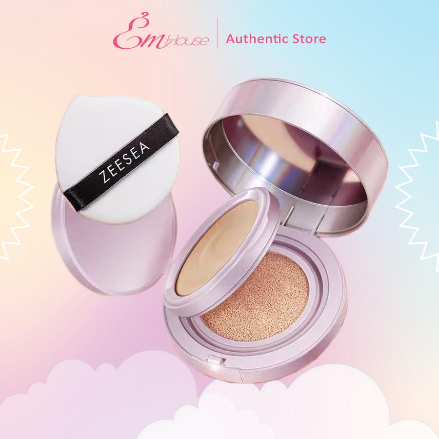 Cushion ZEESEA Che Khuyết Điểm Kiềm Dầu 2 trong 1 Double Layer Air Cushion Liquid Foundation