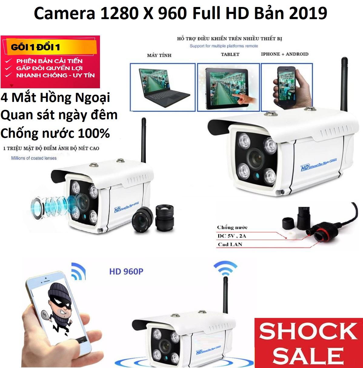 Gia Ban Camera Wifi - Camera Wifi An Ninh Ngoài Trời Chống Nước Full Hd 1280X720 Chất Lượng Cao, Sử Dụng Công Nghệ Hiện Đại Led Exir Quan Sát Ngày Đêm Cực Nét, Bảo Hành 1 Năm Toàn Quốc