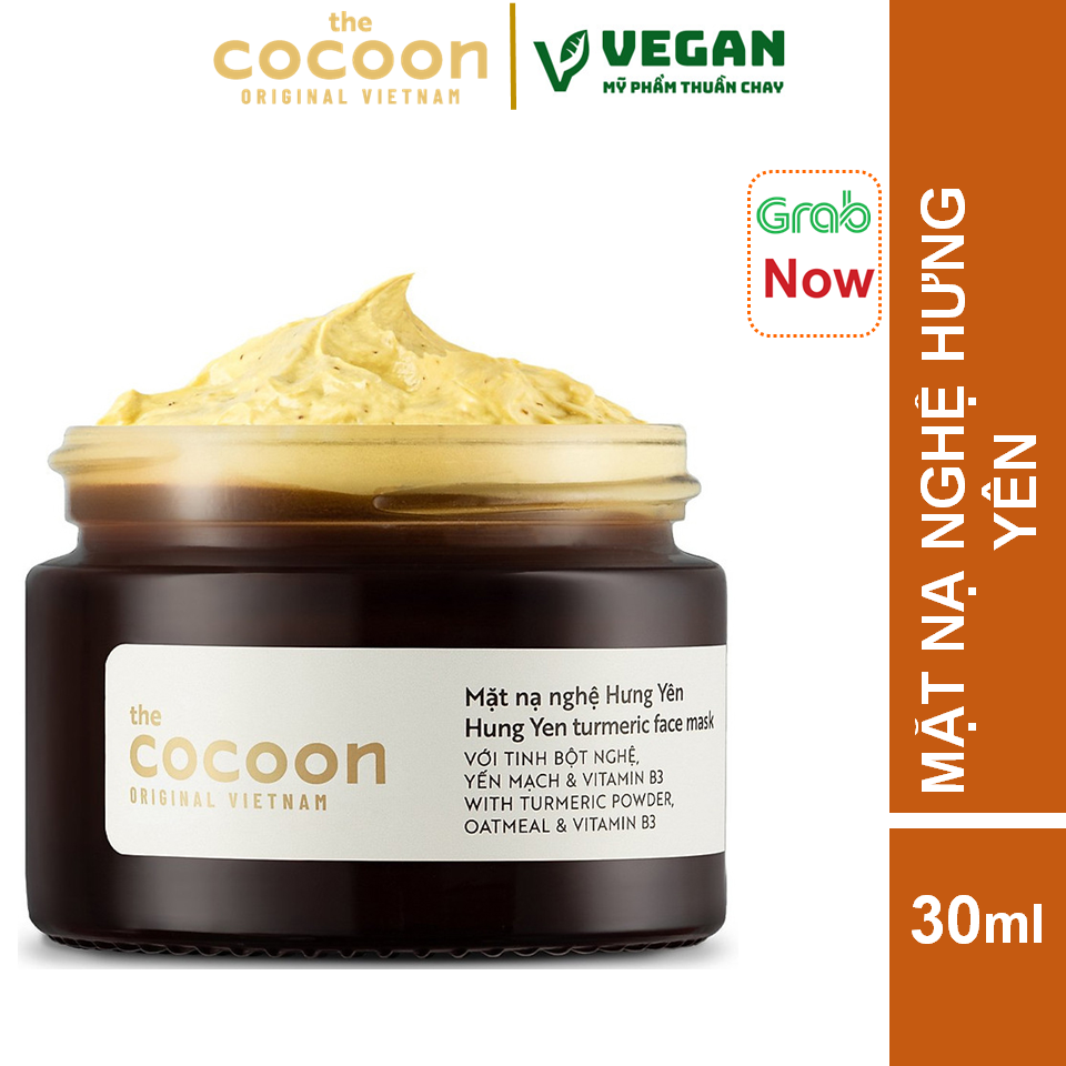 Mặt nạ nghệ Hưng Yên cocoon 30ml đều màu, giảm thâm thuần chay