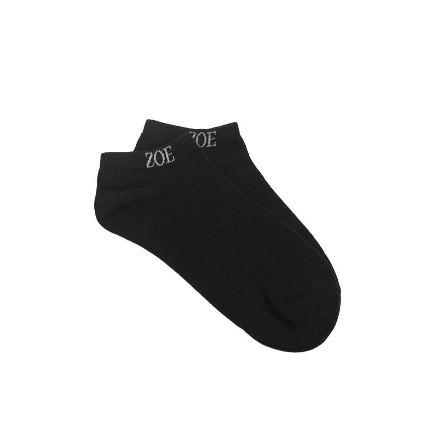 Đôi tất ngắn nam nữ trơn màu đen, chất liệu cotton mềm mịn, êm chân, thoáng mát | Zoe Official