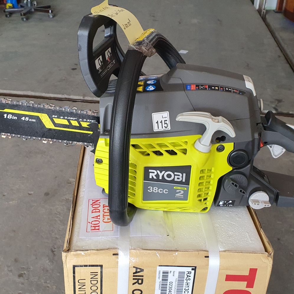 [FreeshipMAX] Máy cưa xích xăng Ryobi 38cc . Lam dài 45 cm . Nhập Úc (hàng 90% cũ)
