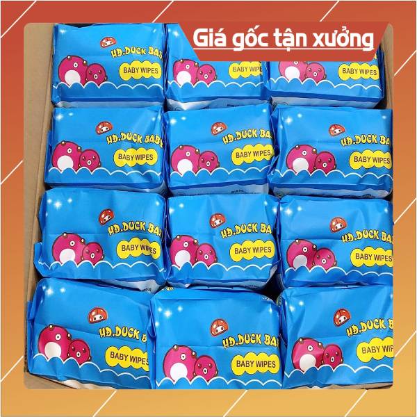 [GIÁ TIẾT KIỆM]Combo 10 gói khăn giấy kháng khuẩn con vịt cao cấp loại 125 tờ, không cồn, an toàn cho trẻ em