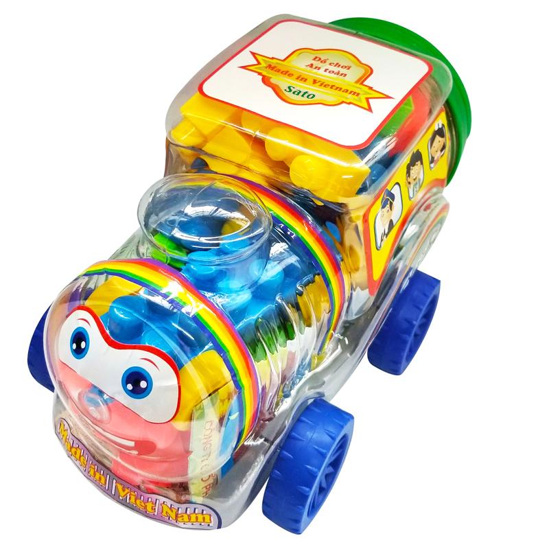 Đồ chơi xếp hình tàu hỏa sato 36 chi tiết cho bé sáng tạo, đồ chơi cho bé, đồ chơi vận động, đồ chơi tư duy