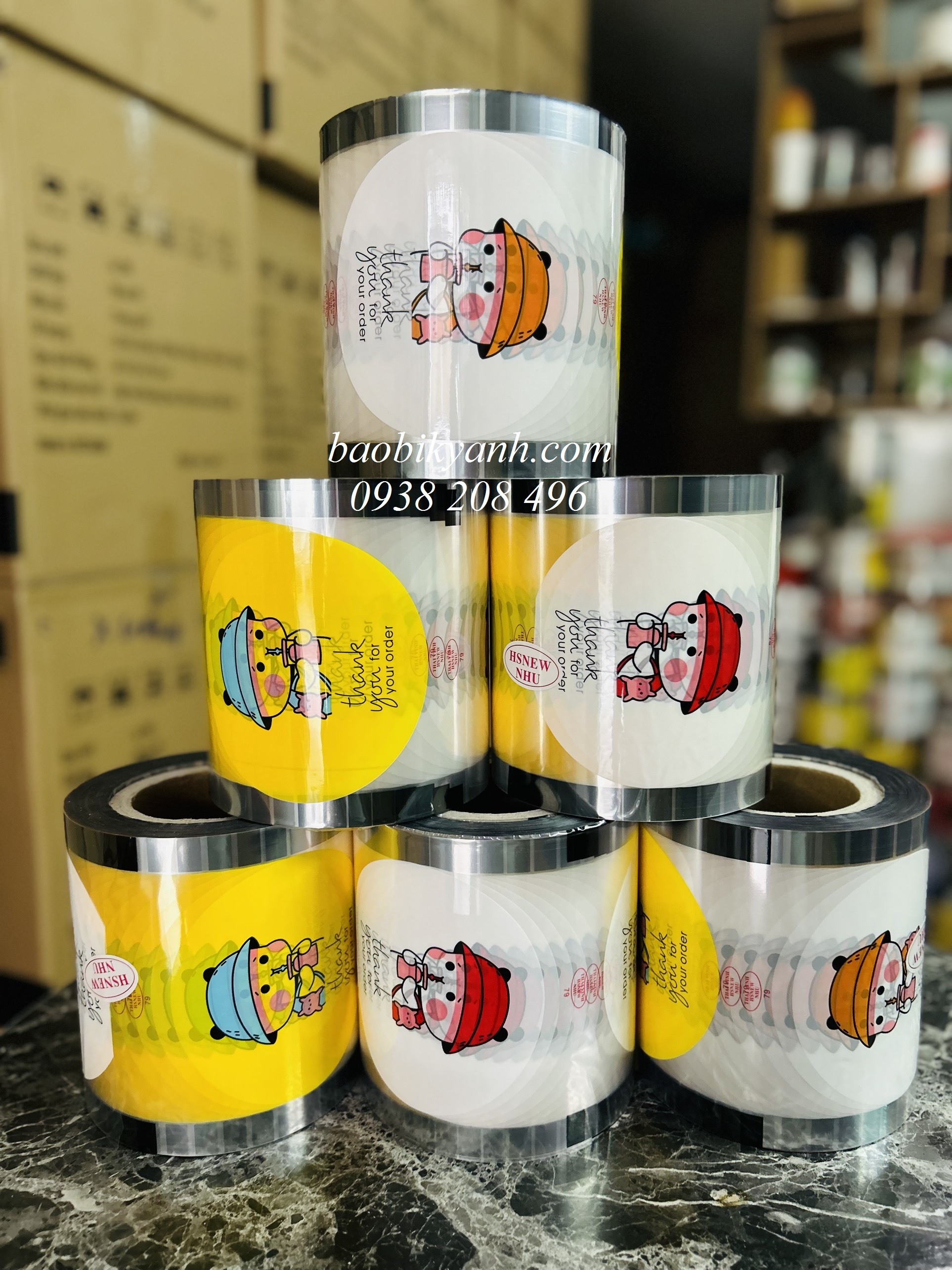 Cuộn màng ép ly lớn, màng ép ly 800-1000ml, màng ép ly khổng lồ