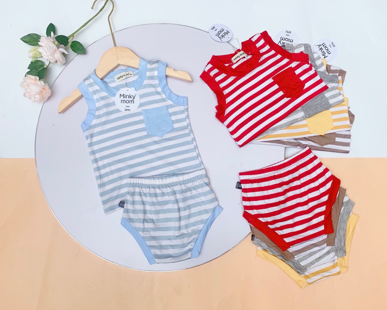 (Hàng chuẩn loại 1) BỘ 3 LỖ CHIP KẺ THUN LẠNH MINKY MOM
