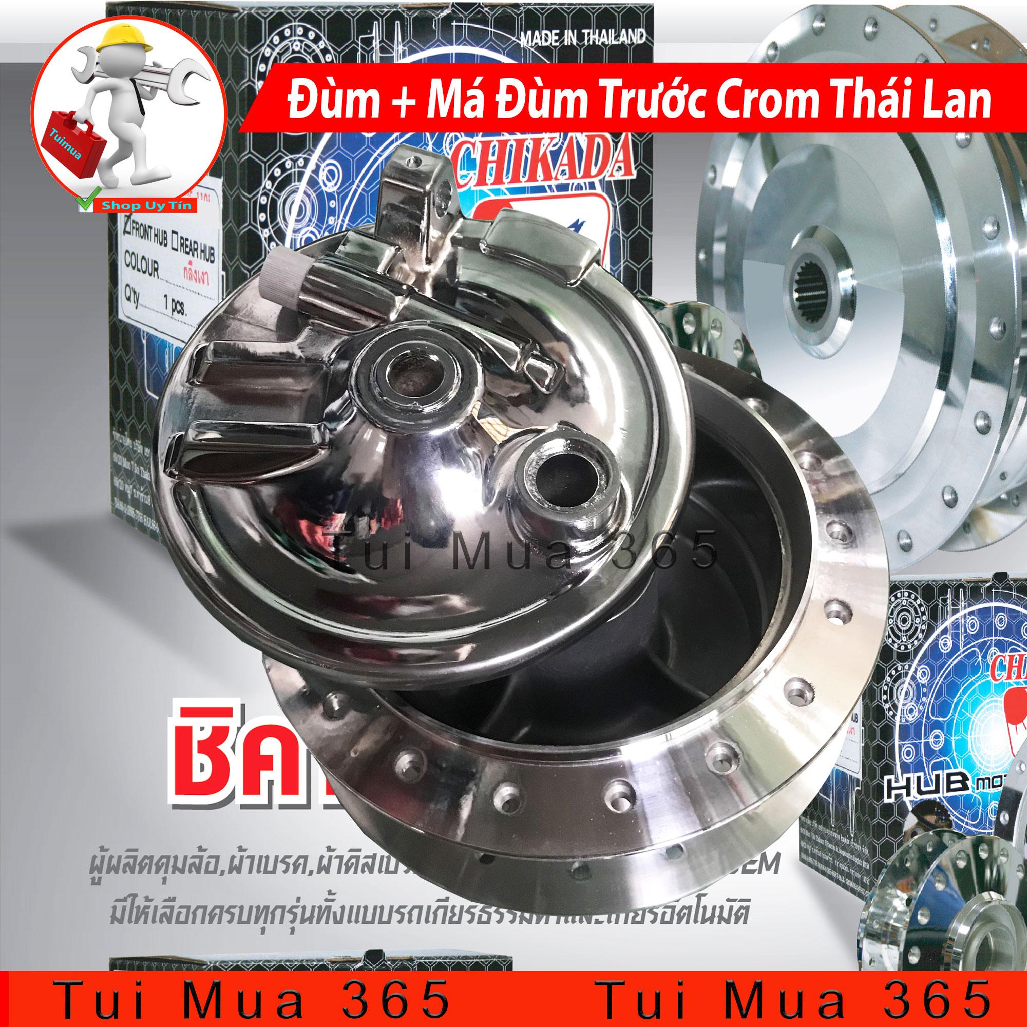 [HCM]Combo Đùm và Má Đùm Bánh Trước Mạ Crom Xe Dream Wave Thắng Đùm ( Thái Lan )