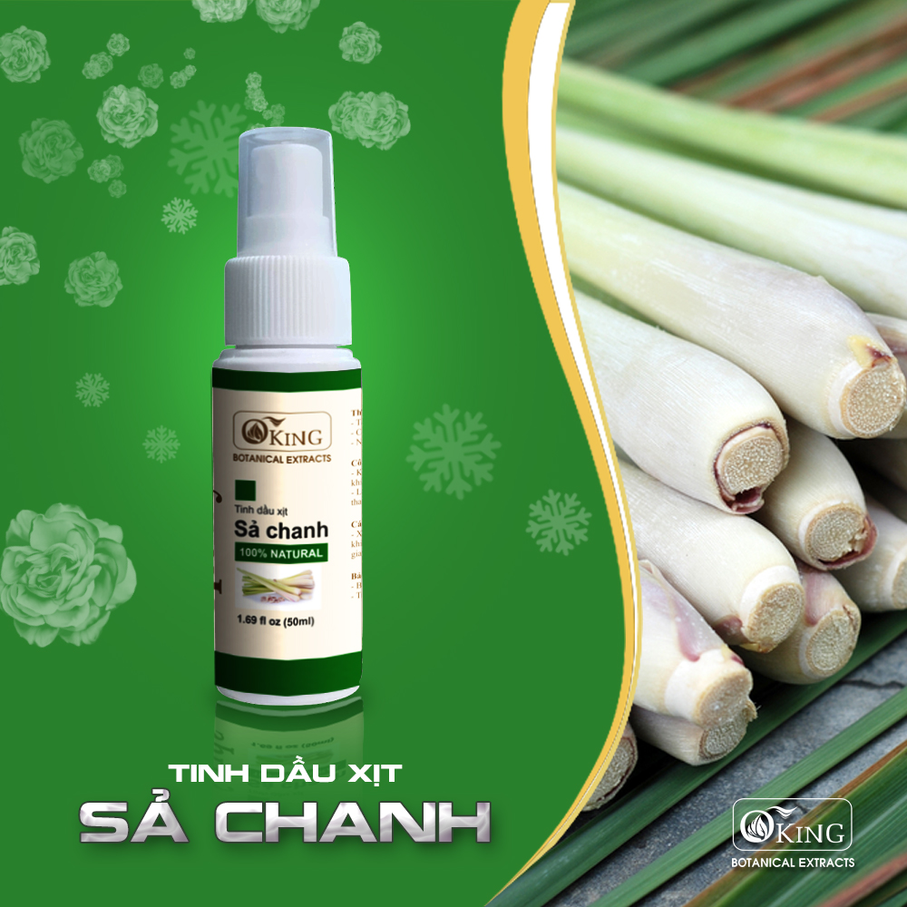 [HCM]Tinh dầu xịt phòng sả chanh OKING 50ml