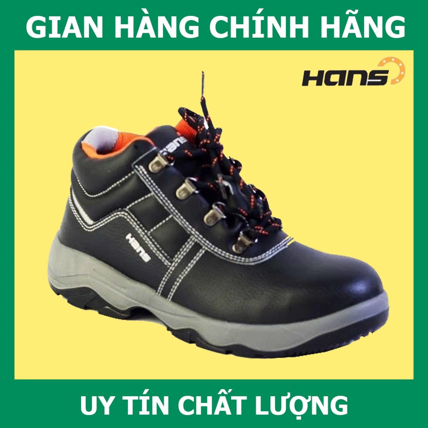Giày bảo hộ hans hs-55, đế chống va đập, chống đâm xuyên