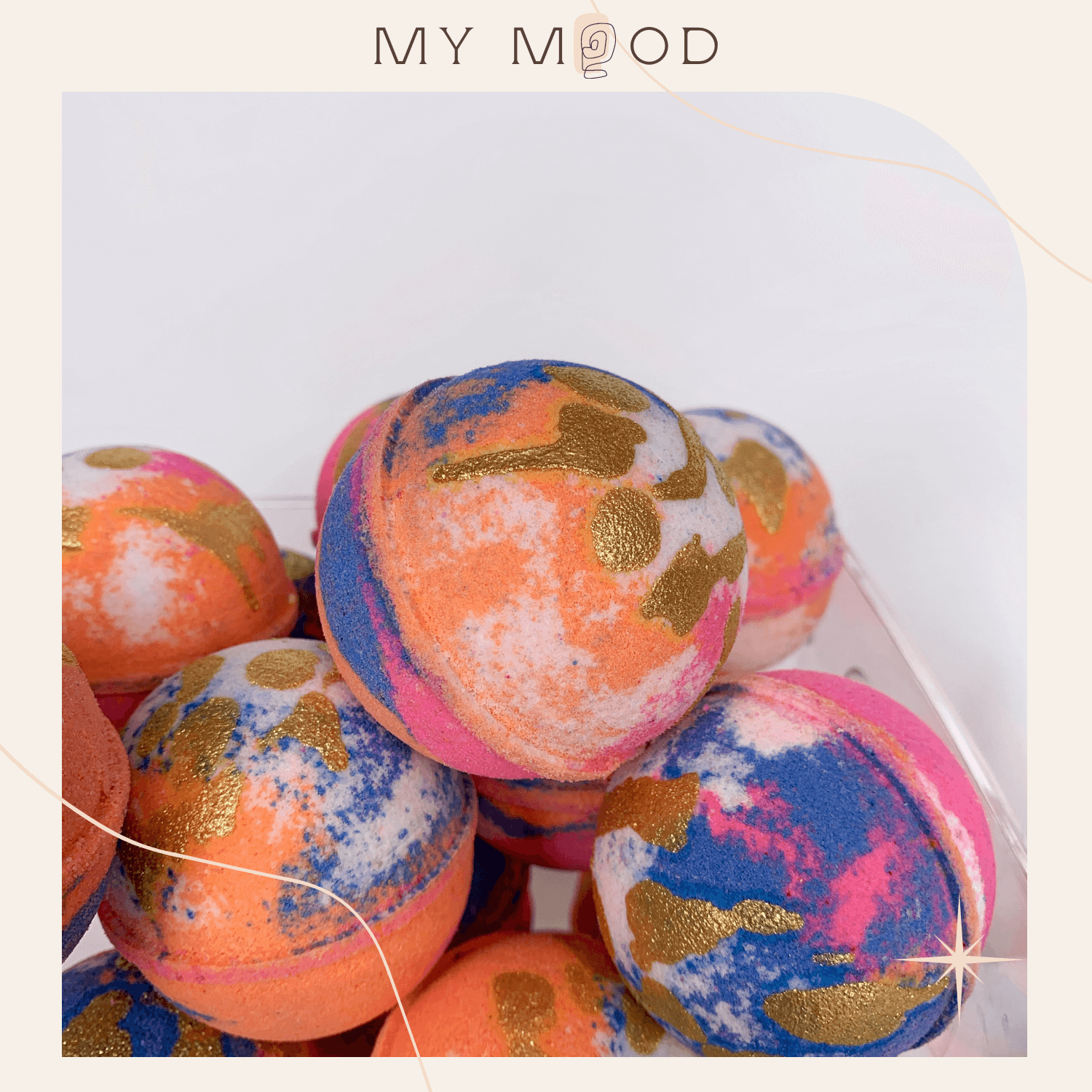 Bom tắm bồn peachy babe | my mood peachy babe bath bomb | bathbomb