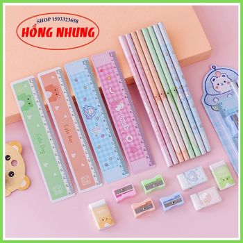 Sỉ 10 bộ dụng cụ học tập nhỏ; 1 bộ học tập xinh xắn gồm