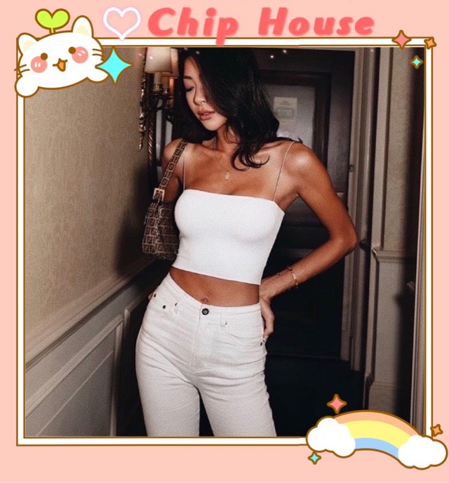 Áo hai dây croptop áo 2 dây bún thun croptop cực sexy quyến rũ