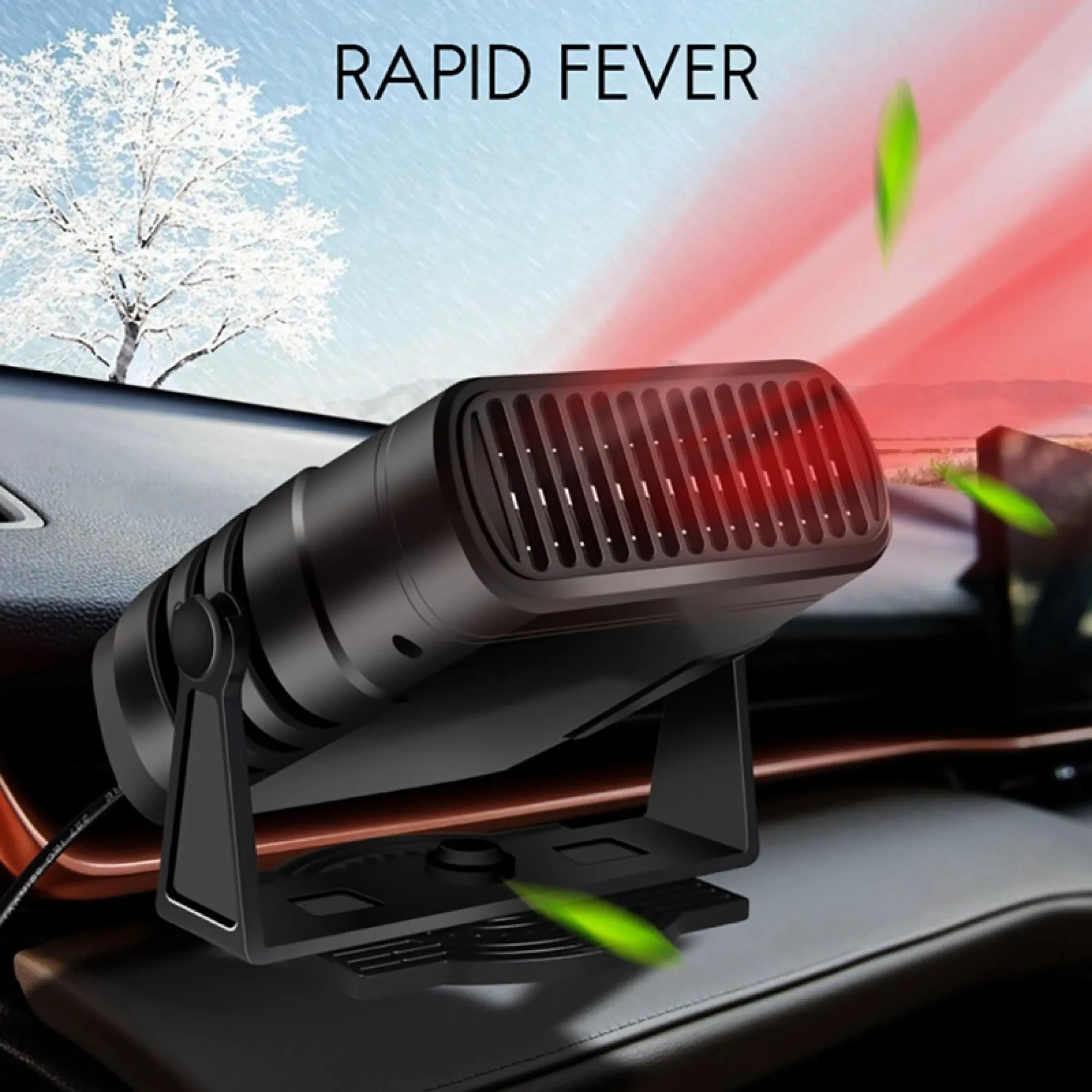 Portable Heating Cooling Fan Auto Car Heater Defroster Demister 200w Heater Windshield 360 Degree Rotation Lazada Indonesia