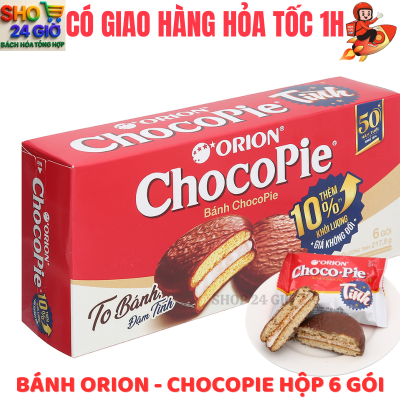 Bánh Chocopie Bông Lan Socola  Hộp 6 Cái
