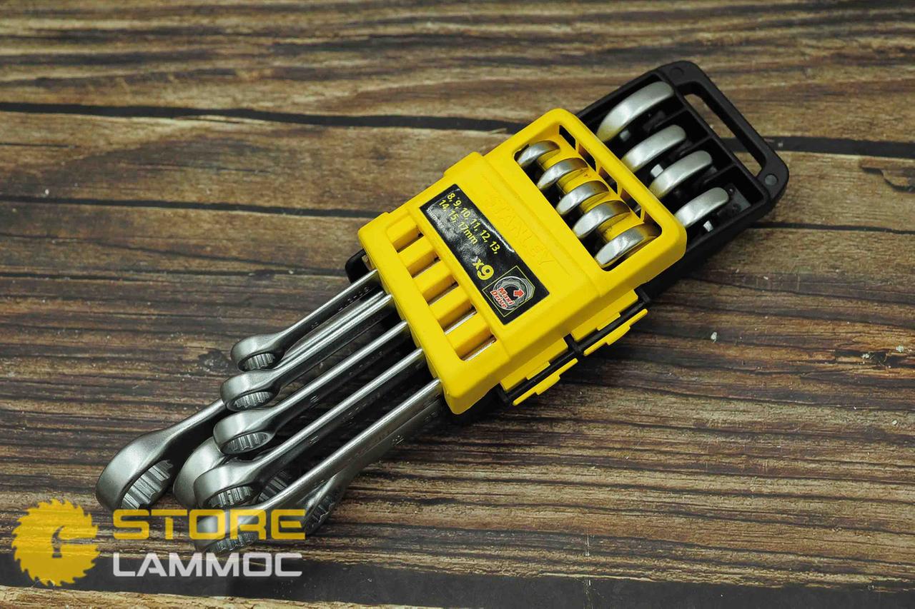 Bộ cờ lê vòng miệng hệ met 9 chi tiết 8-17mm stanley stmt78098-8