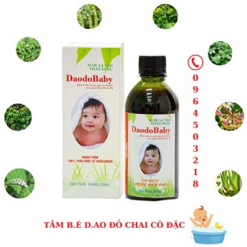 Thảo dược tắm gội cho Bé của người Dao Đỏ, chai tắm bé cô đặc, lá tắm dao đỏ cho bé, Đồ tắm cho bé
