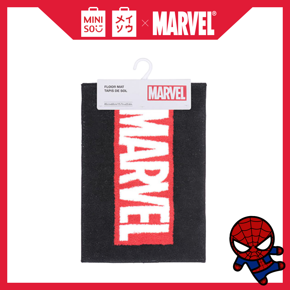 Thảm phòng tắm hình Marvel Miniso (Đen)