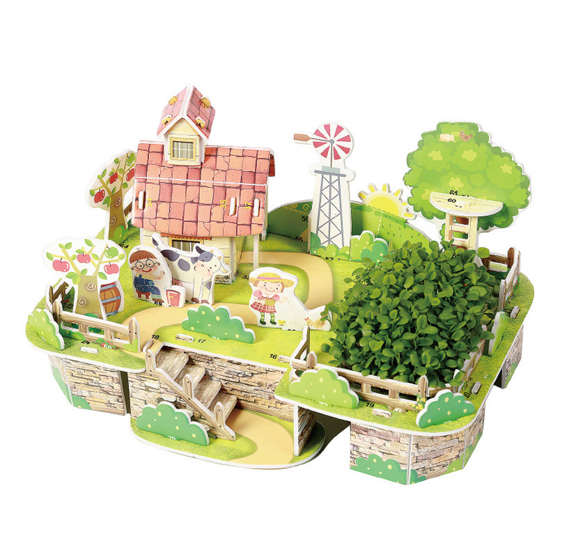 Bộ xếp hình lắp ráp 3d- my farm- zilipoo