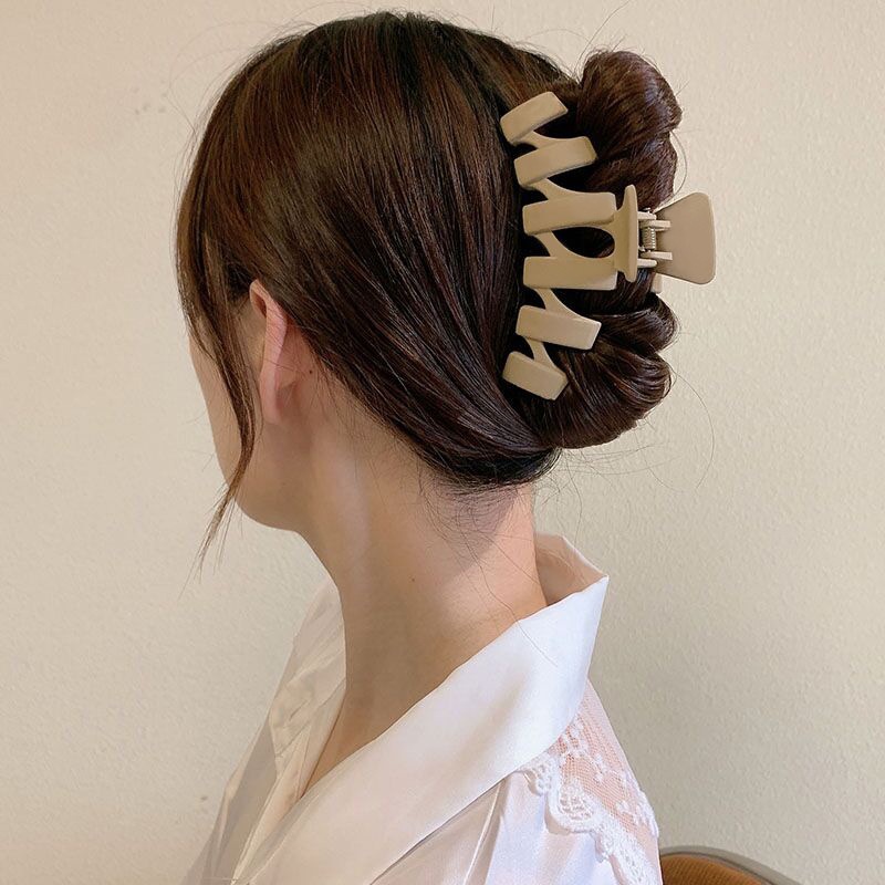 Kẹp tóc càng cua NOVSET kẹp tóc hàn quốc đẹp thiết kế kiểu dáng nhựa nhám có chọn màu Mã #KT_16881