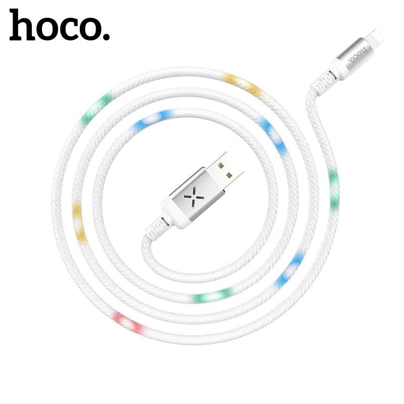 [HCM]Cáp Sạc Và Truyền Dữ Liệu Hoco U63 Cho Điện Thoại Android/Iphone/Ipad dài 1.2M Max 2.4A Phát Sáng Khi Có Âm Thanh