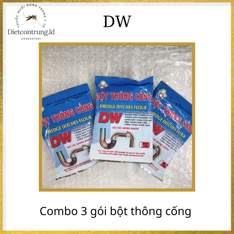 [ combo 3 gói bột thông cống dw ]