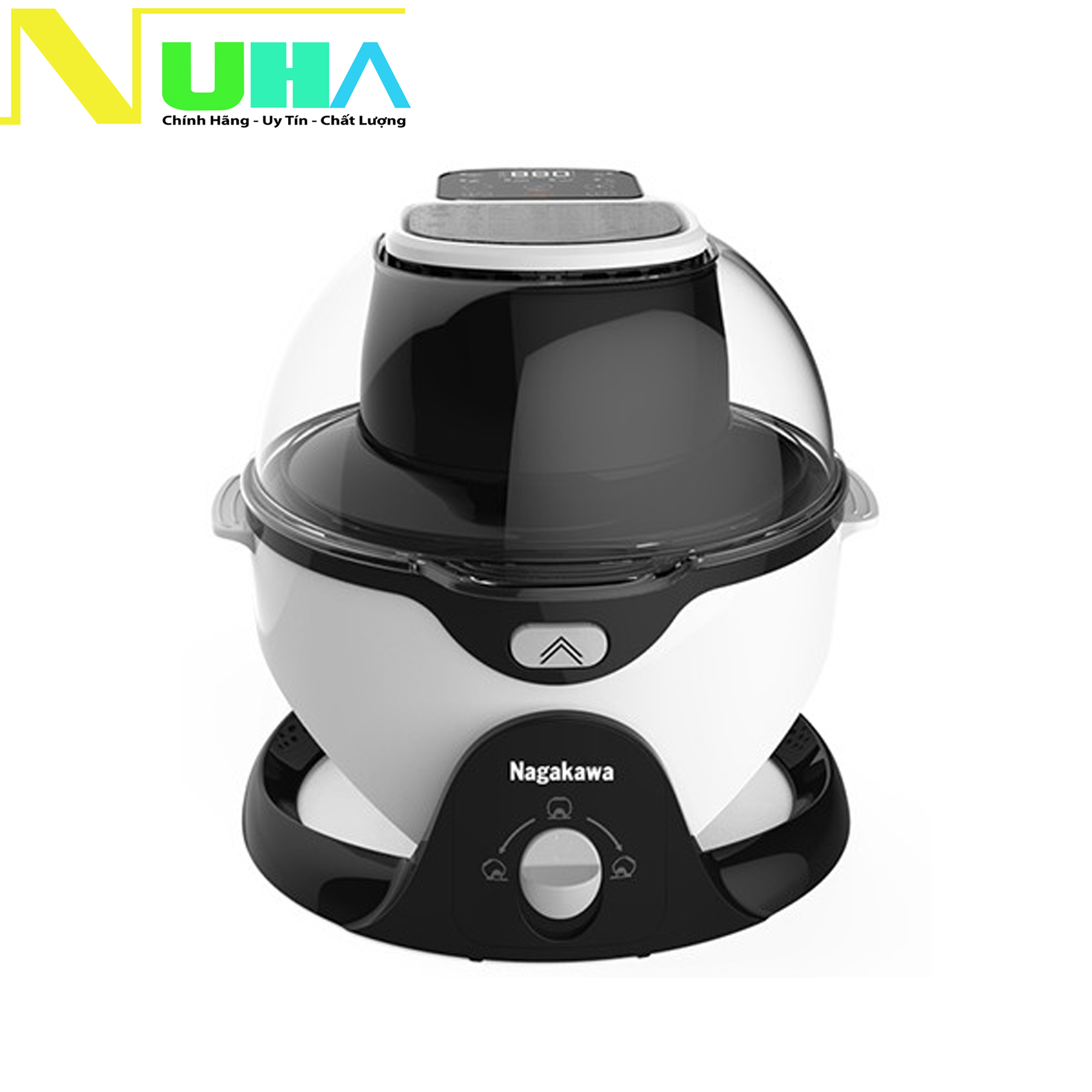 Nồi Chiên Không Dầu 6L Xoay 360 Độ NAGAKAWA NAG3301 - Bảo hành 12 tháng - Hàng Chính Hãng - Dự kiến giao 24/6